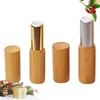 2pcs 3.8g Women Empty Bamboo Lipstick Balm Tubes Rustic Lip Gloss Storage Container for Ladies and Girls