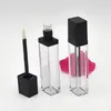 7ml Rensa fyrkantiga plastläpplansrör Tom lipgloss Provbehållare Kosmetisk läppsglasögonförpackningsflaska