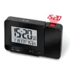 Reloj despertador con retroiluminación digital meteorológica con proyección LED