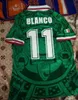 1998 Mexiko Retro Blanco Hernandez Blanco Campos fotbollströjor