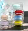 500 pçs / lote Transporte Rápido 5 cm Caixa de Macaron De Plástico Transparente para 1 Macarons Bomboniere Favorece Caixas de Bombons