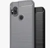 Carbon Fiber Texture Slim Armor Borstat TPU Case Cover för Motorola Moto Moto One Hyper 280pcs / Lot
