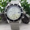 Mens Sport Watch Japan VK Quartz Movimento Cronógrafo Grey Stop Watches for Man Analog Wristwatch com calendário Male2598