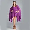 Women Shirts dress Sexy Oversized Asymmetric Tunic Poncho Cape Casual Top For Women Batwing Sleeve irregular Loose dresses LJJA3031