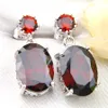 Ücretsiz Kargo - Kırmızı Garnet Taşlar Küpe İçin Lady E0164 plakalı 5 ADET / Lot En iyi satmak ve Yeni Stil 925 Gümüş