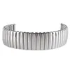 Silver 18mm Band Width Stainless Steel Expansion Wrist Watch Buckle Band Strap Mens Womens + 2 Spring Bars