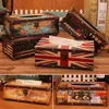 American Style Home Tissue Box Retro Leather Dispenser Box Solter Desktop Coffee Shop Decorate Towel de papel armazenamento de guardanapo