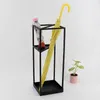 Simple Wind el Umbrella Stand Concise Inn Offices Homes Iron Art Square Umbrella Barrel Lobby Umbrella Storage Rack 20x20x53cm9736772