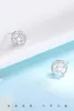 Boucles d'oreilles en cristal de lune de lune en argent sterling hypoallergénique 925 étoiles en cristal de luxe de luxe 672088116023