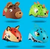 3D-Cartoon Dinosaurier Haifisch Fuchs Bärenzyklus Fahrrad Helm Kleinkinder Kinder Roller Schutzhelme S M für 2y-12y