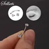 Sellsets 16G Filettatura Interna 3mm CZ Bilanciere Curvo Anello Sopracciglio Aderente Piercing Helix Cartilagine Gioielli Daith Rook Orecchini