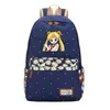 Designer-anime marinheiro lua onda ponto mulheres bonito mochila lona mochila de viagem kawaii sacos de escola mochila feminina dos desenhos animados bagpa223t