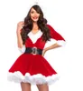 Weihnachten Miss Santa Kleider Cosplay Kostüme Frauen Mit Kapuze Mini Kleid Damen Weihnachten Thema Party Club Cosplay Phantasie Kostüm