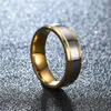 Gold contrast color rings Stainless steel ring women mens ring Love rings band fashion jewelry will and sandy gift