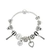 Charm Peach Heart Pendant Bracelet para Pandora Luxury Designer Silver Plated Fashion DIY Beaded Pendant Bracelet con caja