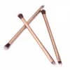 Professional Eye Makeup Brush Double Ended Metal Handle Premium Tapered Concealer Highlighter Eyeshadow Blending Brush