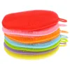 8 colors Magic Silicone Dish Bowl Cleaning Brushes Scouring Pad Pot Pan Wash Brushes Cleaner Kitchen