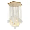 Luxe Design Marmeren Lamp Gouden Kroonluchter Moderne Foyer Lights AC110V 220 V LED Dinning Hanging Lighting