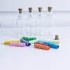 Wholesale 12ml Mini Transparent Glass Bottles with Cork Clear Wishing Gift Bottles Jars 50pcs/lot