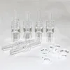 smoking Quartz Tip 10mm 14mm 18mm Joint For Mini Nails With Keck Clips Glass Water Bongs Pipes Dab Oil Rigs