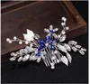 Sieraden Europa en de Verenigde Staten verkopen kristal haar kam handgeweven blad tiara invoegen kam bruids hoofdtooi