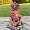 Nowy aksamitny baby pałąk turban duży bowknot baby girl pałąk dla noworodka niemowlę łuk zespół do włosów dzieci dziecko głowa owinąć akcesoria do włosów