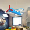 Nowoczesny żyrandol Lampy wisiorek Kształt Samolotowy Żyrandole Kreskówka Chłopiec Kreatywny Fighter Hangling Lampa LED Pokój dziecięcy Sypialnia