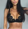 Woman Sexy Lace Bras 4 Colors Hollow Out Spaghetti Straps Elastic Band Wave Hem Beach Sexy Bras