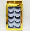 Luxury gold packaging 5 pairs mink false eyelashes set thick natural long handmade fake lashes extensions eye makeup accessories DHL Free