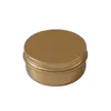 Ouro 15g 25g 60g Top Quality Creme Recarregável de Metal Frasco de Alumínio Tin Rosca de Parafuso Cosméticos Lip Balm Máscara Pomada Recipientes