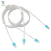 100pcs/lot 1m 2m typec to typec White Round cable Charging data line fit for Android micro usb 5pin type-c for Samsung General purpose