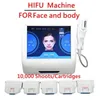 HIFU-Maschine Hochintensiver fokussierter Ultraschall Facelift Anti-Aging-Wandlerkartuschen 10000 Schüsse Gesundheit DHL
