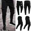 2020 New Mens Jeans Long Calças Denim Cargo Combate Slim Fit Matociclista Trabalho Casual Calças