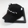 Fashion- Women Cat Baseball Cap Outdoor Mesh Hats With Cute Cat Ears Brim Snapback Hat Cat Caps