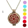 Aroma Diffuser Necklace Open Lockets Pendant Perfume Essential Oil Locket Necklace 70cm Chain with Felt Pads