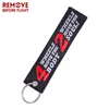 BEFORE FLIGHT Keychain إطلاق سلاسل المفاتيح للدراجات النارية والسيارات Fobs تطريز العلامة السوداء