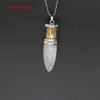 Bullet Wish Bottle Crystal Quartz Amethyst Pendants Pendulum Natural Stone Reiki Charms Fashion Jewelry For Women Men