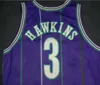 JOGO RARE usado velho Hersey Hawkins Jersey S-5XL COA PARÓQUIA 96 AUTÊNTICO faculdade camisa de basquete ou personalizado qualquer nome ou número de camisa