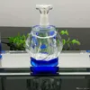 Double crystal glass alcohol lamp Wholesale Bongs Oil Burner Pipes Water Pipes Glass Pipe Oil Rigs Oil