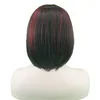 Shuowen Merkezi Ayrsak Bobo Sentetik Saç Peruk 14 inç Simülasyon İnsan Saç Peruk Perruques De Cheveux Toksu Düz Pelucas SW-WIG-15
