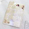 50ピースクリスマススノーフレークの招待状雪の花レーザーカット結婚式の招待状カードカスタムホワイトレースの招待状