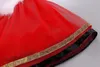 Kerstmis Kinderkleding Jurk Sets Kind Santa Claus Bont Kraag Tops Gaas Tutu Rokken 1 stks / set Xmas Rok Baby