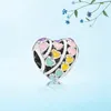 Classic Heart Charm Beads 925 Sterling Silver Birthday Gift Original Box Set For Pandora Women's DIY Bracelet Beads Free Shipping