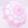 48cm Long handle lace Umbrellas Handmade Art wedding Bridesmaid gifts Embroidery Wedding Umbrella parasol Romantic Bridal WX918725584258