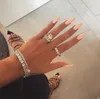 Hip Hop vintage smycken 18K vitguld fyllning platinapläterad hög kvalitet 8MM rund vit Topaz CZ diamant ädelstenar tennis armband present