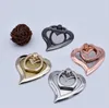 Universal 360 Degree Mirror Heart Shape Finger Ring Holder Phone Stand For iPhone 7 6s Samsung For Mobile Phones 4 colors