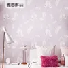 高品質の韓国の非編まれた暖かいピンクの壁紙ガールルームのバレエの靴羽の蝶寝室テレビの背景子供部屋の壁紙