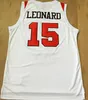 Mens San Diego State Aztecs 15 Kawhi Leonard College Basketball Jerseys Black White University Shirts Kawhi Leonard Basketball Je8541029