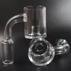 DHL New Design 4mm Thick Bottom Core Reactor Flat top XL Quartz Banger Nail With UFO Colored Carb Cap For Glass Water Pipes