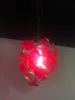 Christmas Festival Decor Red Hand Blown Glass Lamp Trumpet Chandelier Lighting Mouthblown China Murano Designer Light Fixtures